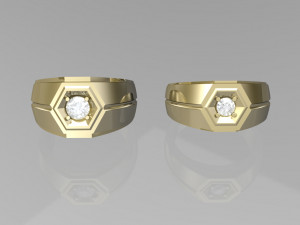 Mens solitaire ring 3D printmodel
