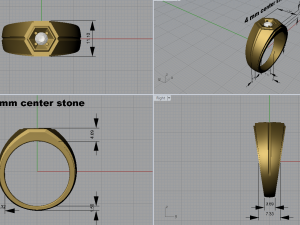 Mens solitaire ring 3D printmodel