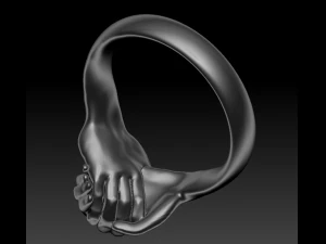 Holding hands ring 3D Print Model