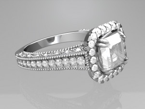 Vintage engagement ring 3D Print Model