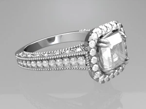 Vintage engagement ring 3D Print Model