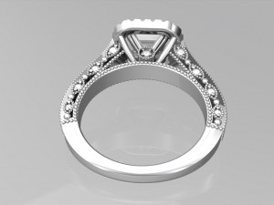 Vintage engagement ring 3D Print Model