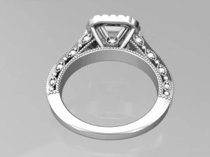 Vintage engagement ring 3D Print Model