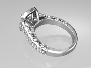 Vintage engagement ring 3D Print Model