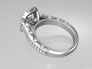 Vintage engagement ring 3D Print Model