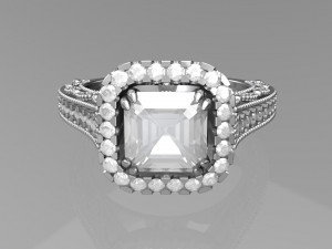 Vintage engagement ring 3D Print Model