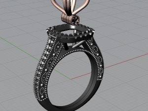 Vintage engagement ring 3D Print Model