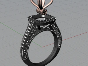Vintage engagement ring 3D Print Model