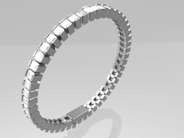 Tennis bracelet 3D Print Model .c4d .max .obj .3ds .fbx .stl .blend 
