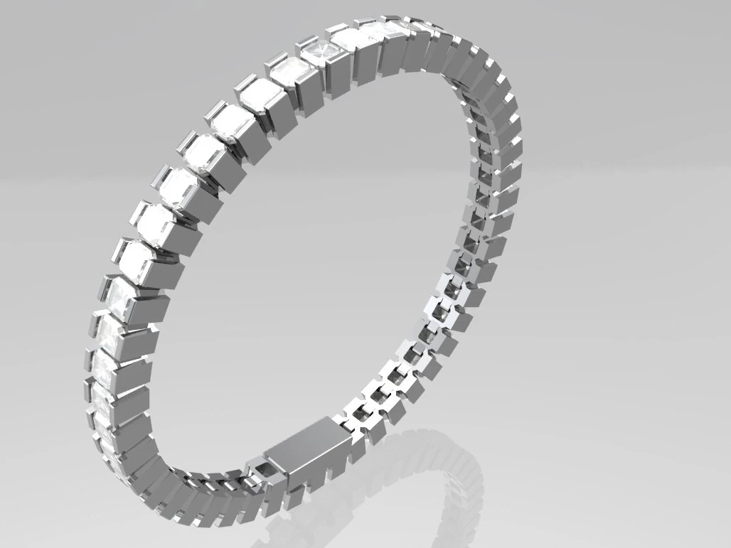Tennis bracelet 3D Print Model .c4d .max .obj .3ds .fbx .stl .blend