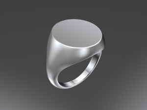 Oval signet ring - base 3D-printmodel