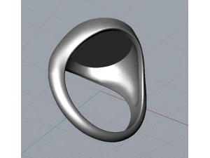 Oval signet ring - base 3D Print Model
