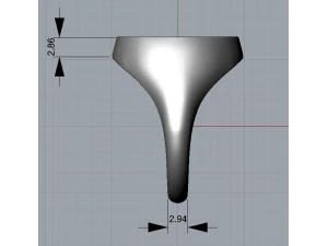Oval signet ring - base 3D Print Model