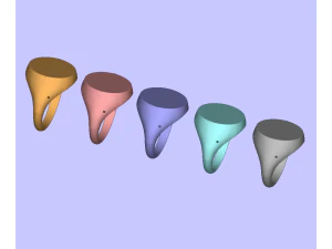 Oval signet ring - base 3D Print Model