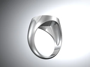 Round signet ring-base 3D Print Model