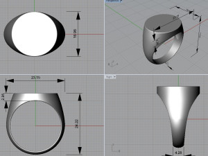 Round signet ring-base 3D Print Model