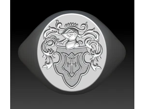 Family crest ring 3D Print Model