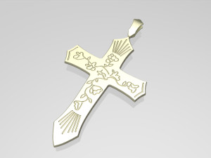 Cross pendant 3D Print Model