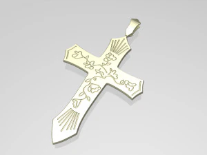 Cross pendant 3D Print Model