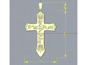 Cross pendant 3D Print Model