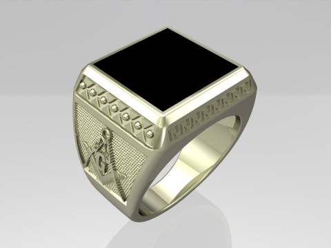Masonic ring 3D-printmodel