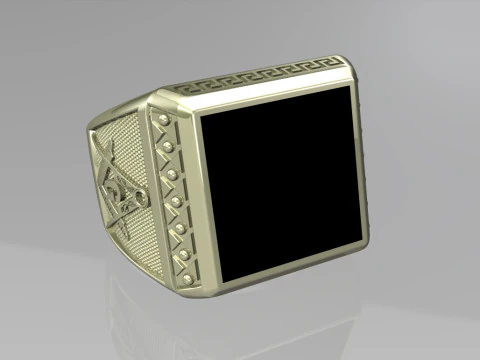 Masonic ring 3D Print Model