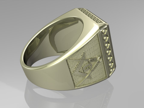 Masonic ring Modelo de impresión 3D
