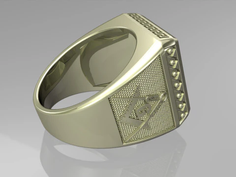 Masonic ring 3D Print Model