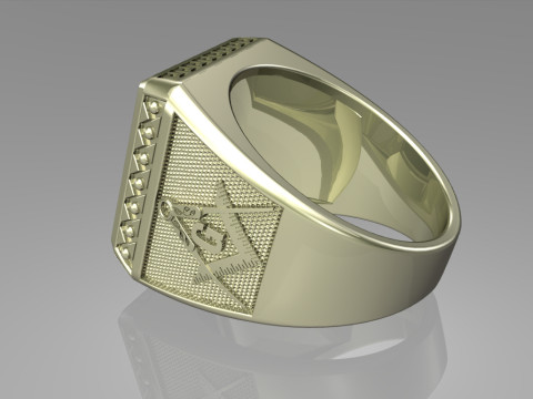 Masonic ring Modelo de impresión 3D