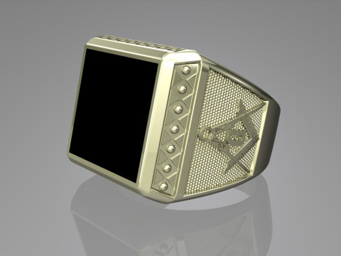 Masonic ring Modelo de impresión 3D