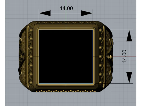 Masonic ring 3D Print Model