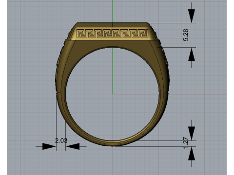 Masonic ring Modelo de impresión 3D