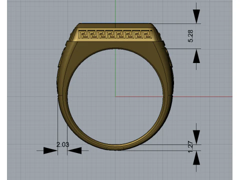 Masonic ring 3D Print Model
