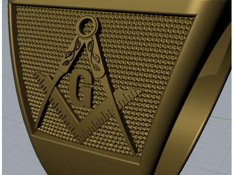 Masonic ring Modelo de impresión 3D
