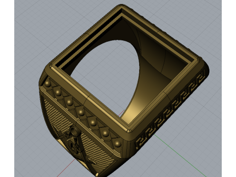 Masonic ring Modelo de impresión 3D