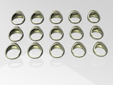 Signet ring -base 3D Принт Модель