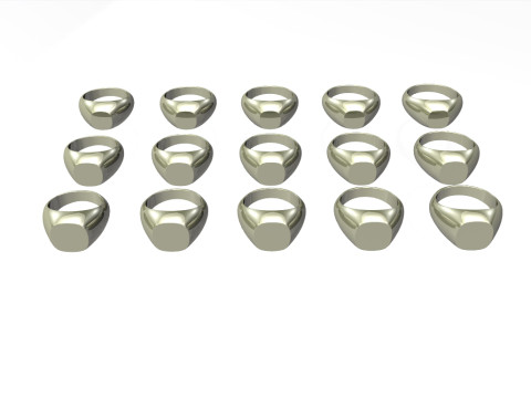 Signet ring -base 3D Принт Модель