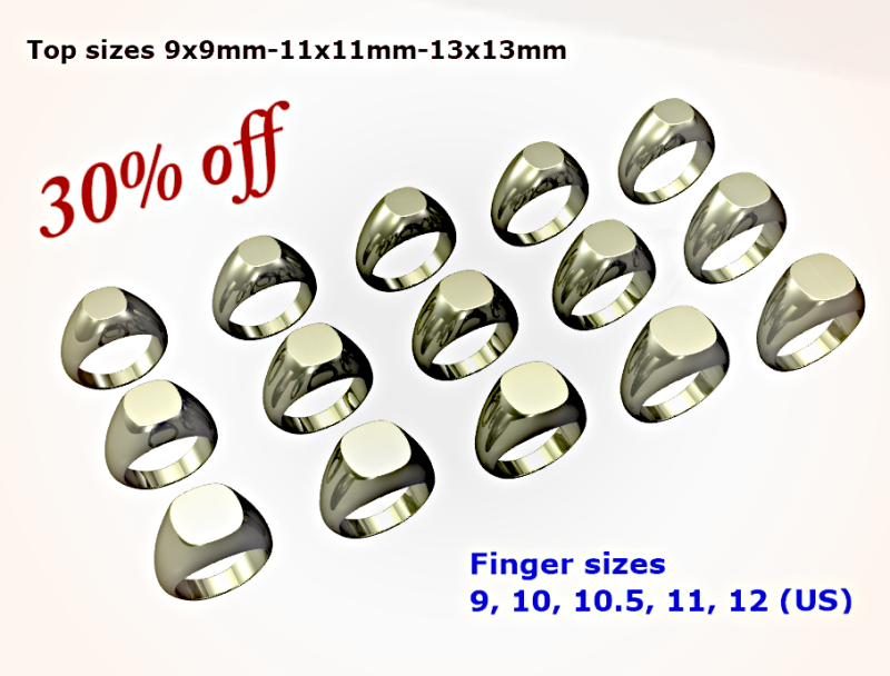 Signet ring -base 3D Принт Модель .c4d .max .obj .3ds .fbx .stl .blend 
