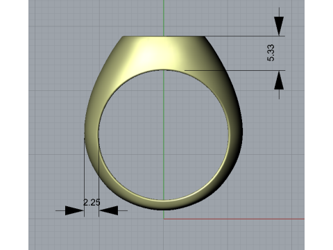 Signet ring -base 3D Принт Модель