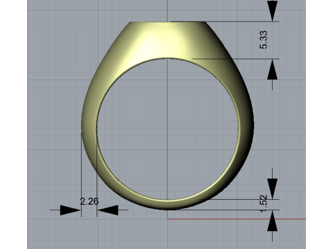 Signet ring -base 3D Принт Модель