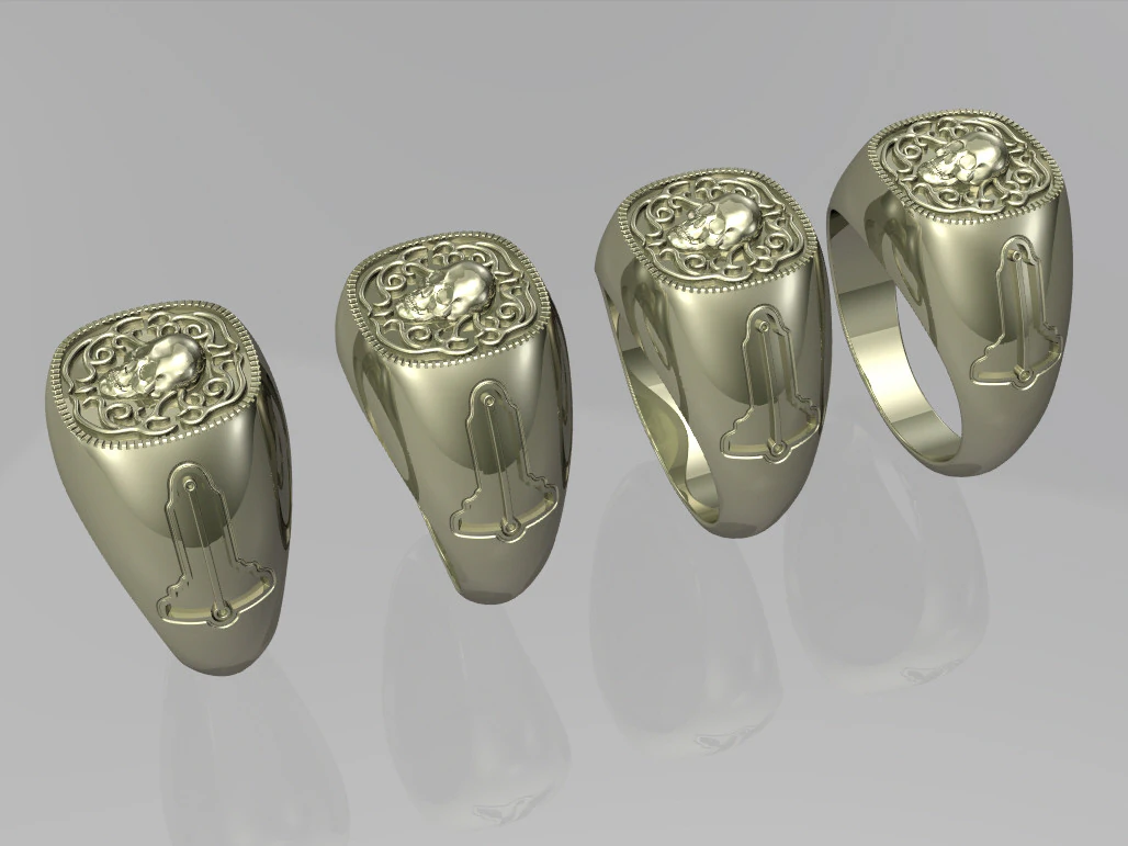 Masonic ring 3D Print Model .c4d .max .obj .3ds .fbx .stl .blend 