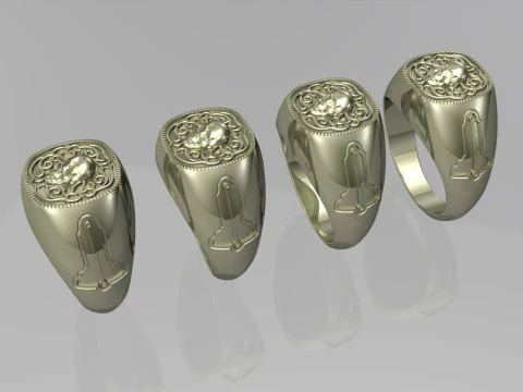 Masonic ring 3D Print Model