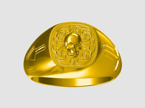 Masonic ring 3D Print Model
