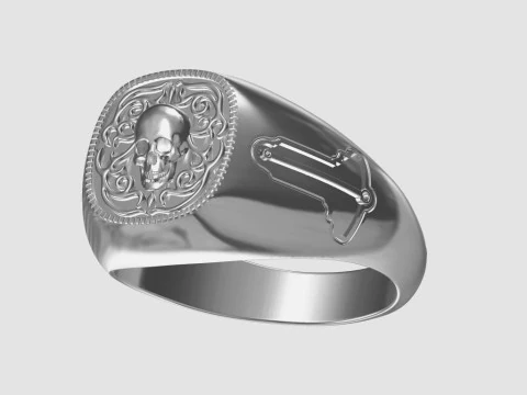 Masonic ring 3D Print Model