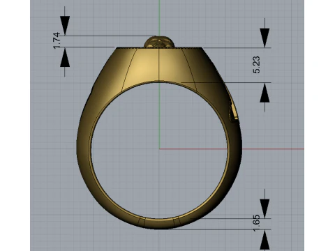 Masonic ring 3D Print Model
