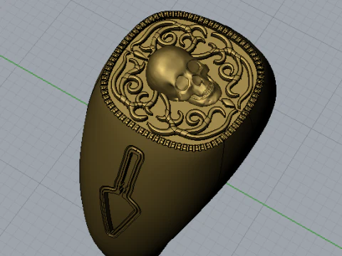 Masonic ring 3D Print Model
