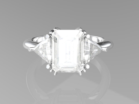 Engagement ring 3D Print Model