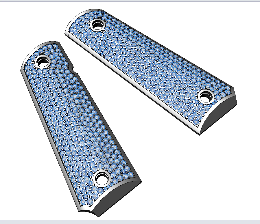 1911 Grips 3D Print Model .c4d .max .obj .3ds .fbx .stl .blend 