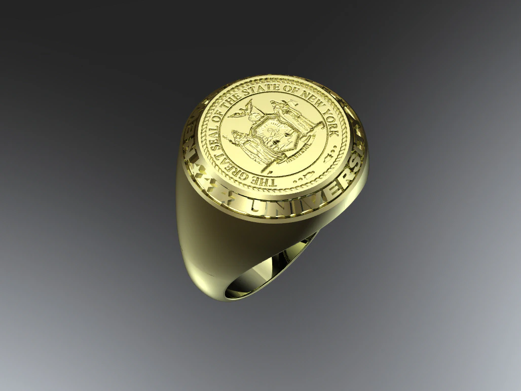 New york university ring 3D Print Model .c4d .max .obj .3ds .fbx .stl .blend 