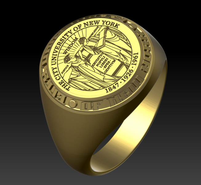 New York university ring 3D 打印模型 .c4d .max .obj .3ds .fbx .stl .blend 